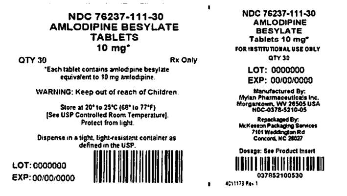 amlodipine besylate 10mg label