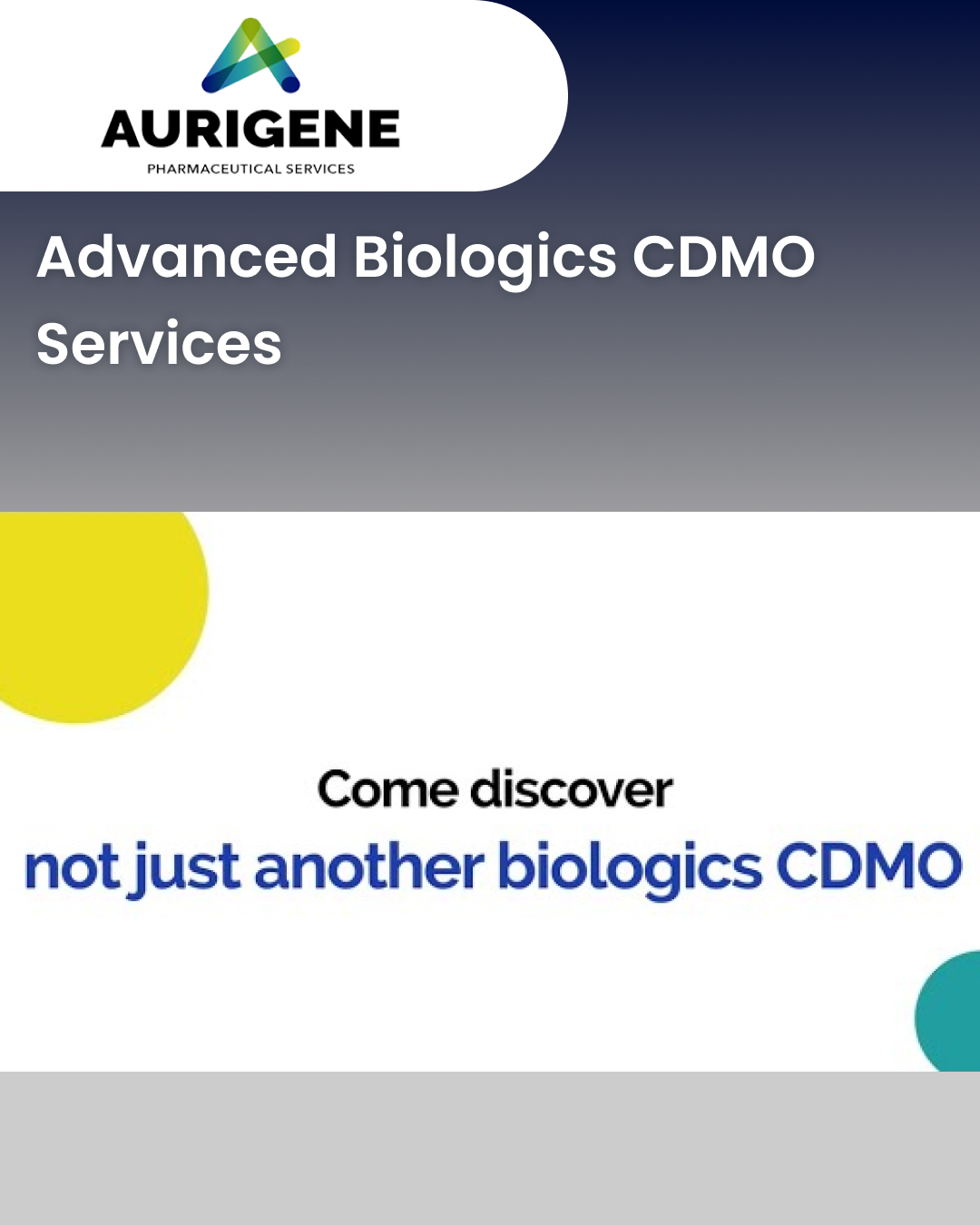 Advanced Biologics CDMO Services