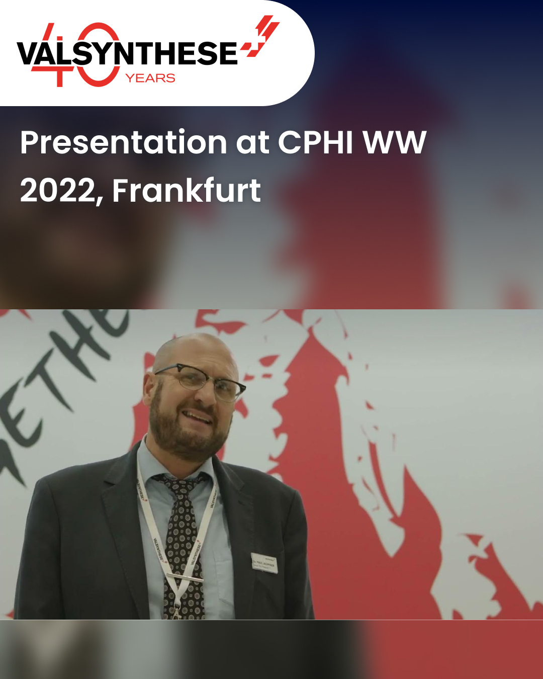 Presentation at CPHI WW 2022, Frankfurt