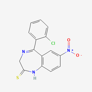 1,3-dihydro-7-nitro-5-(o-chlorophenyl)-2H-1,4-benzodiazepine-2-thione