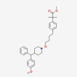 Methyl 2-[4-[4-[4-[(4-hydroxyphenyl)-phenylmethyl]piperidin-1-yl]oxybutyl]phenyl]-2-methylpropanoate