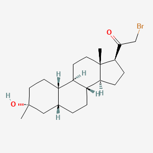 2-Bromo-1-((3R,5R,8R,9R,10S,13S,14S,17S)-3-hydroxy-3,13-dimethylhexadecahydro-1H-cyclopenta[a]phenanthren-17-yl)ethanone