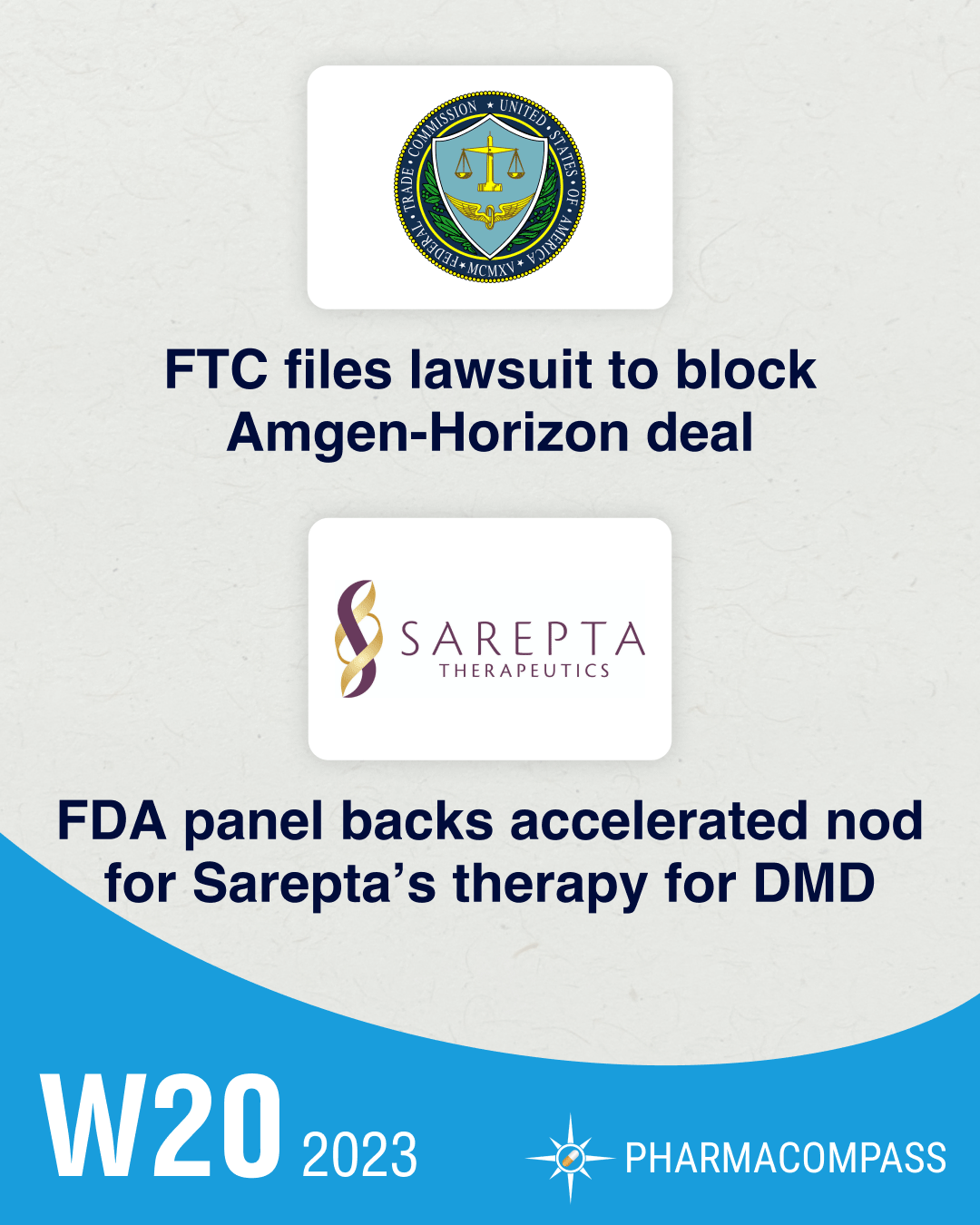 FTC files lawsuit to block Amgen-Horizon deal; FDA panel backs accelerated nod for Sarepta’s therapy for DMD