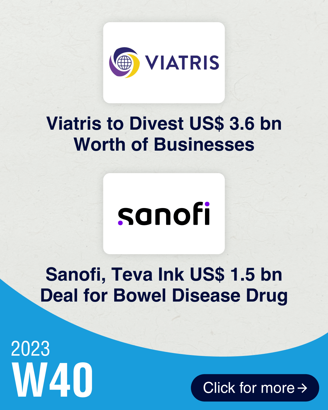 Viatris to divest US$ 3.6 billion worth of businesses; Sanofi, Teva in US$ 1.5 billion IBD deal