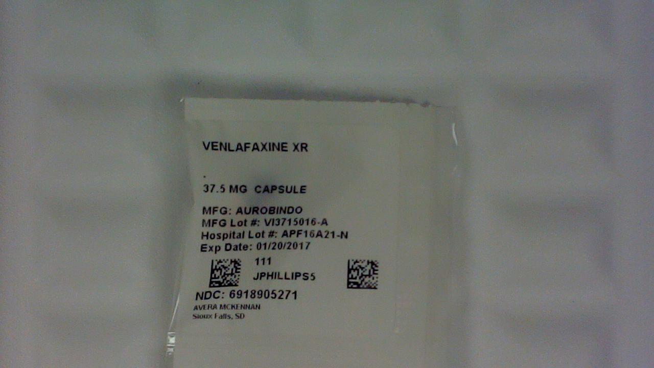 Venlafaxine XR 37.5 mg capsule