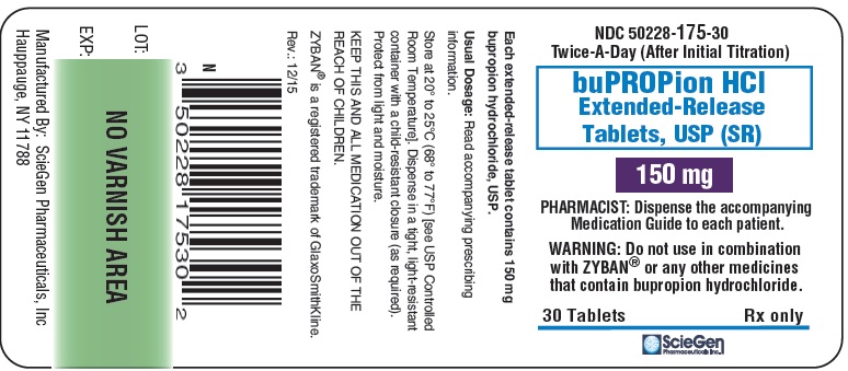 bupropion HCL 100 mg 30 Extended-Release Tablet, USP Label