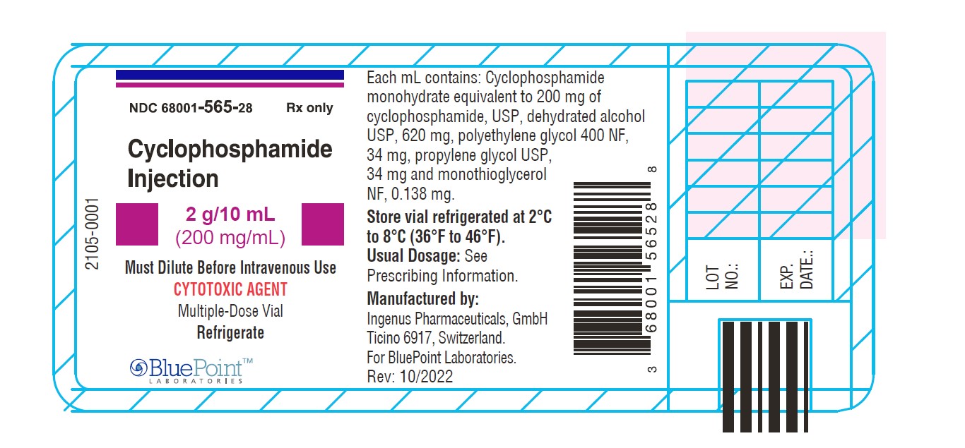 Cyclophosphamide Injection, 500mg/2.5ml vial label