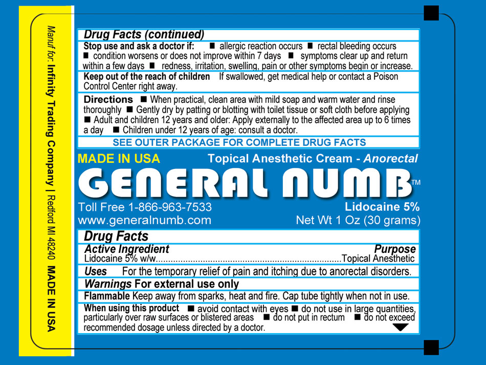 Label on tube of GENERAL NUMB