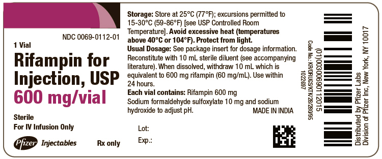 Principal Display Panel - 600 mg Vial Label