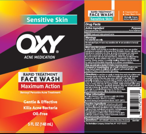 Oxy Rapid Treatment Face Wash Sensitive Skin