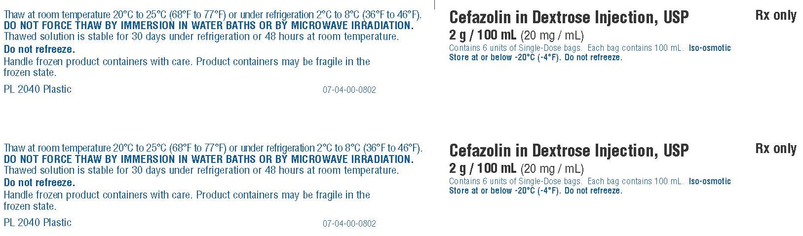 Representative Cefazolin Container Label 0338-3503-41 1 of 2